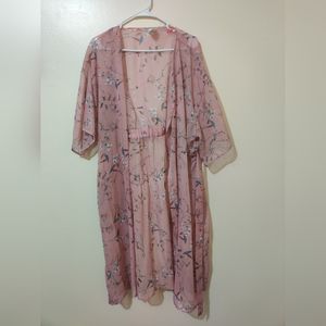 Pink floral cardigan